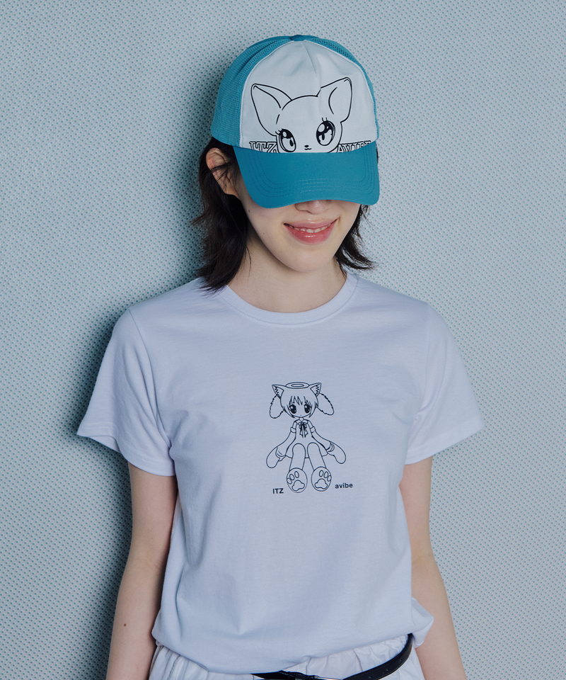 CAT MONSTER TRUCKER CAP - SKYBLUE