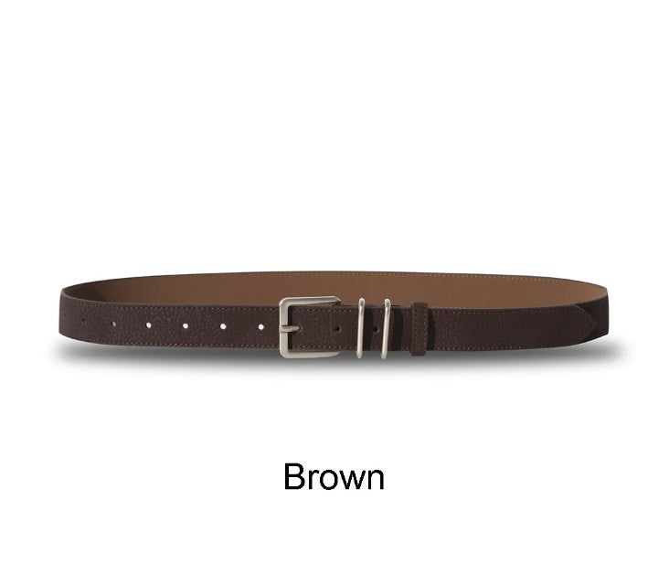Beaded Matte Leather Belt