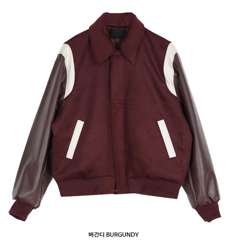 Stadium varsity collar jacket