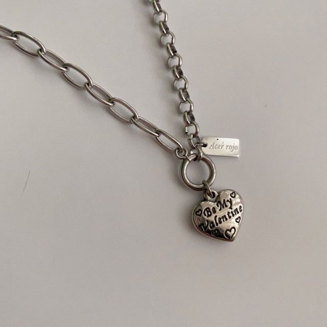 jhi Lettering Heart Two Way Necklace