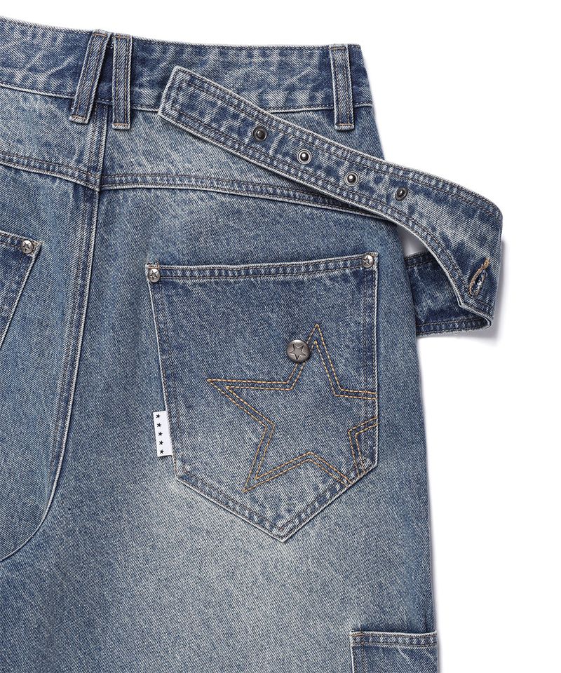 CINCH BACK CURVED DENIM PANTS BLUE(CV2GFFD110A)