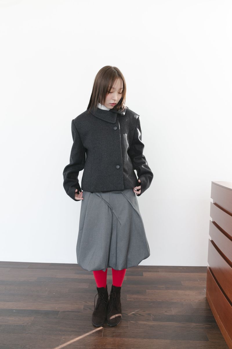 omoosoohy（オムスヒ）の「unbal collar wool jacket(2colors)（Jackets/Outerwear）」