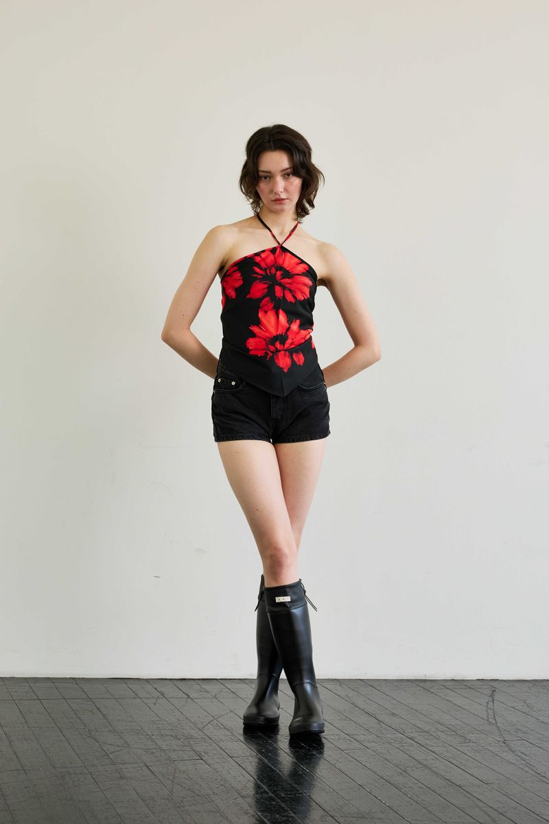  FLUTTER HALTERNECK / RED