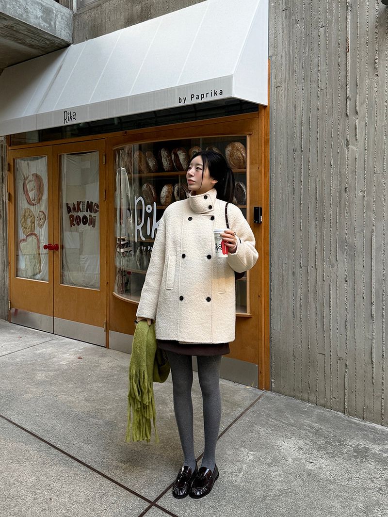 [MADE] KYLIE WOOL ALPACA HANDMADE HALF DOUBLE COAT