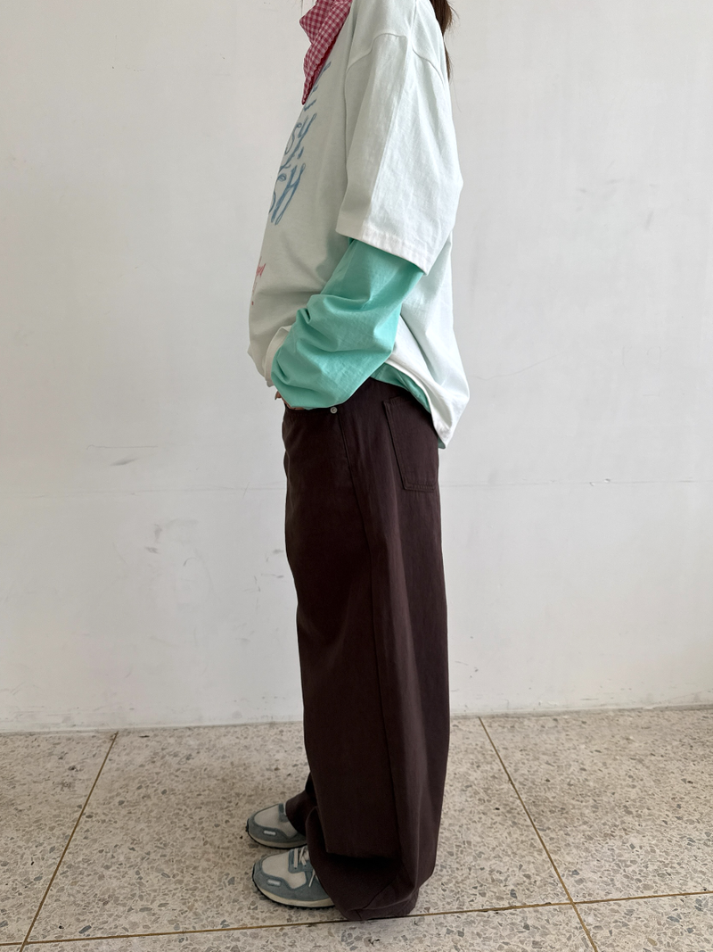 woody cotton wide pants