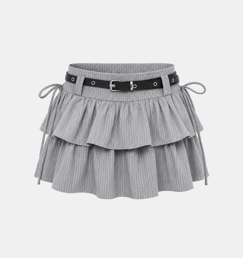 Elvia Belted Frill Mini Skirt