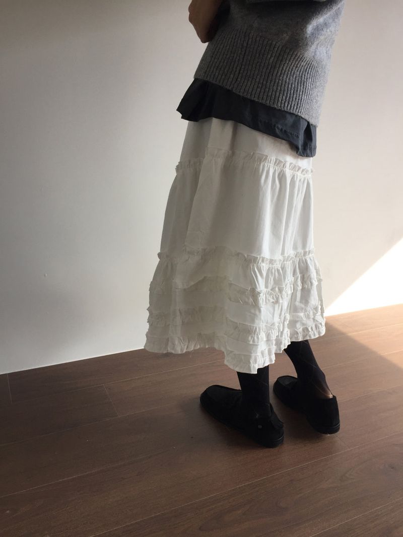 Yacht Frill Tiered Skirt (1color)