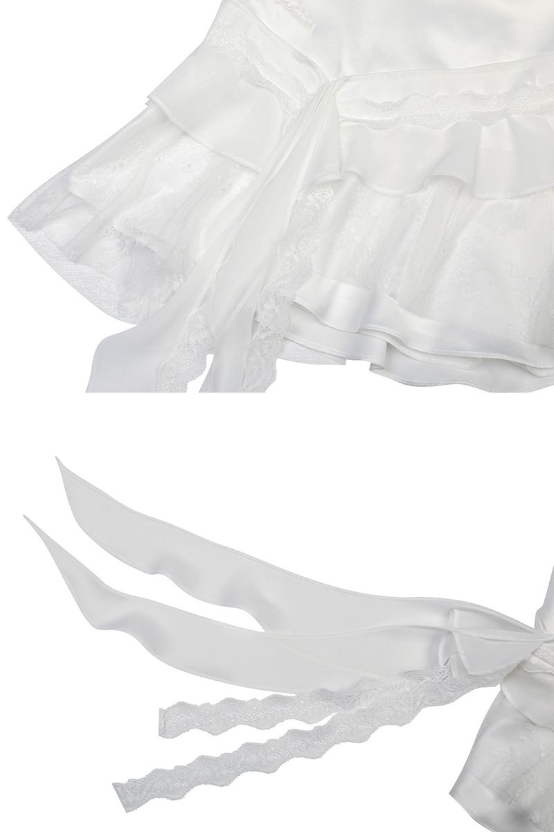 SWAN SKIRT white