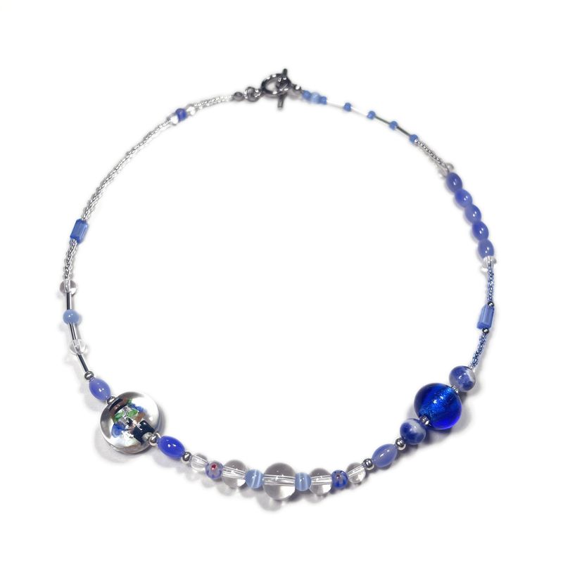 Kichikichiyaya Blue Wave Necklace