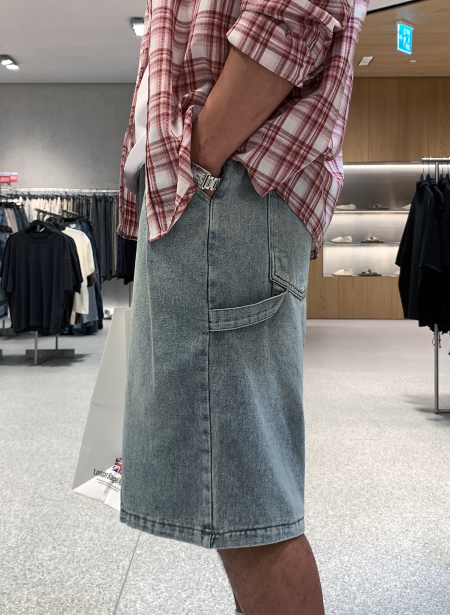 Akid Denim Carpenter Bermuda Banding Pants
