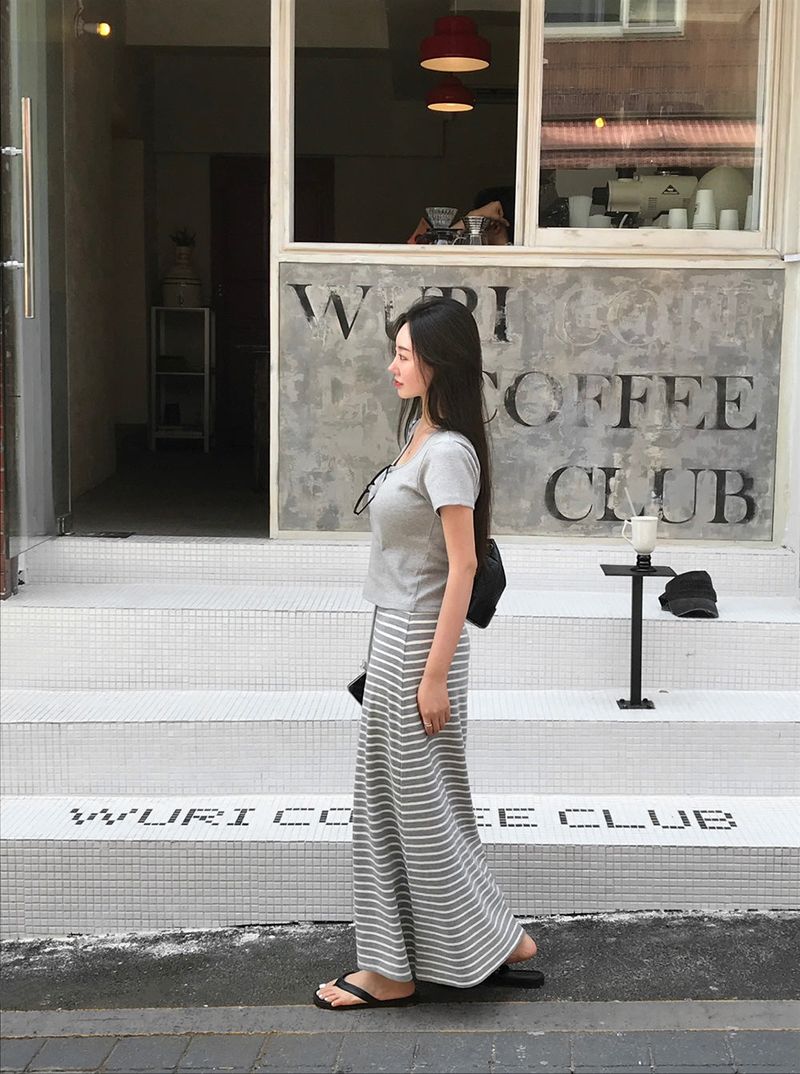 [MADE] Maxi-Striped Long Skirt
