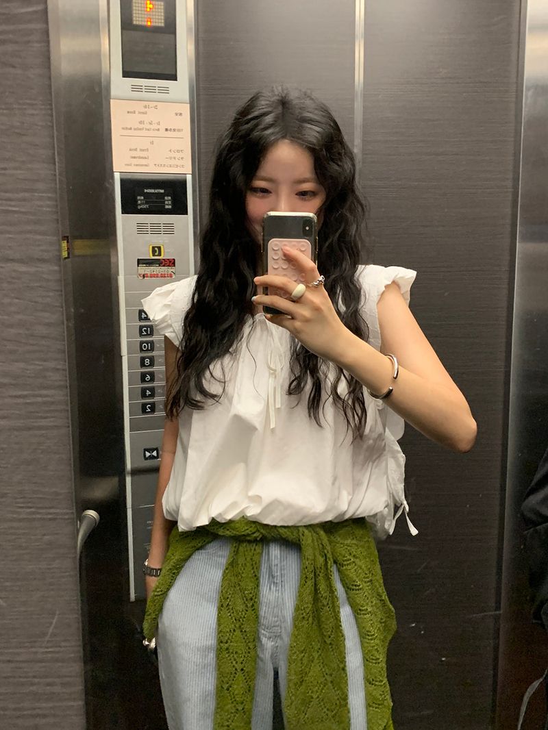 [MADE] Weare Ribbon Puff Blouse