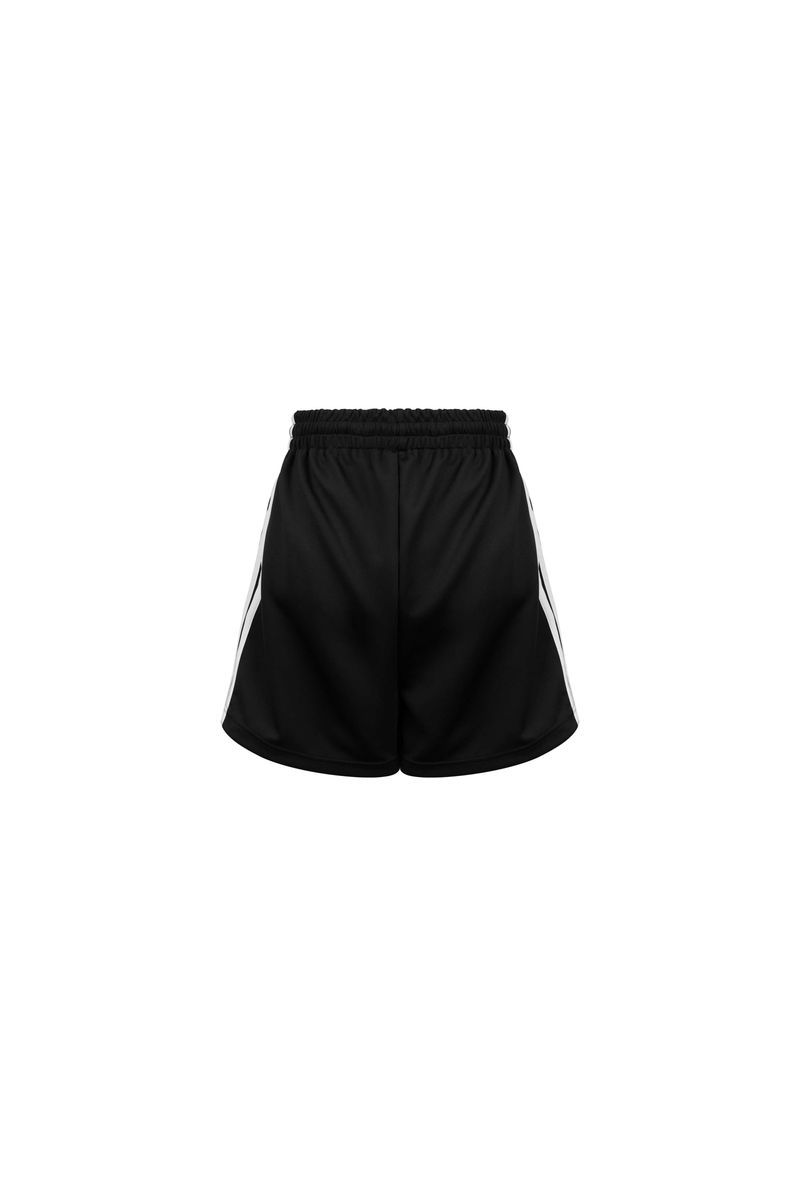 RIBBON JERSEY TRACK SHORTS PANTS / BLACK