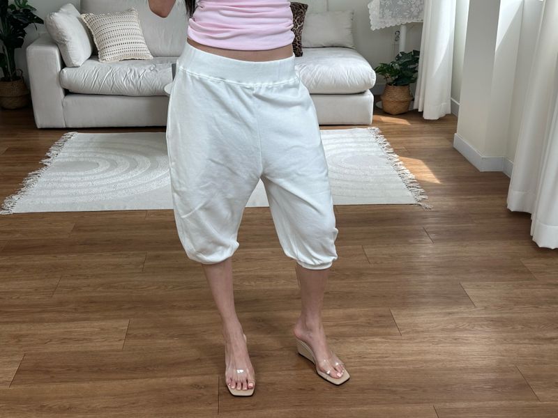 balloon sweat capri pants