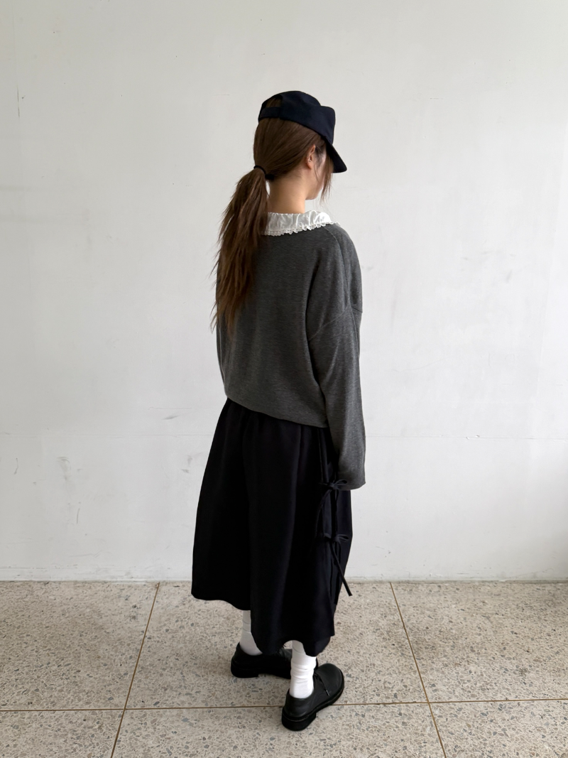 side ribbon wrap pants