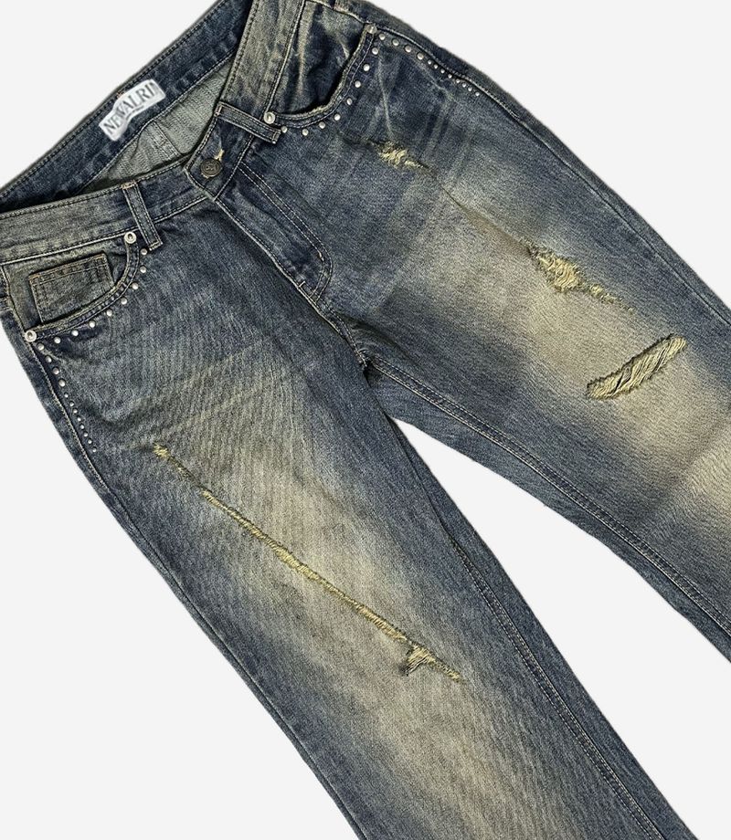 Sundown Rivet Straight - Fit Denim