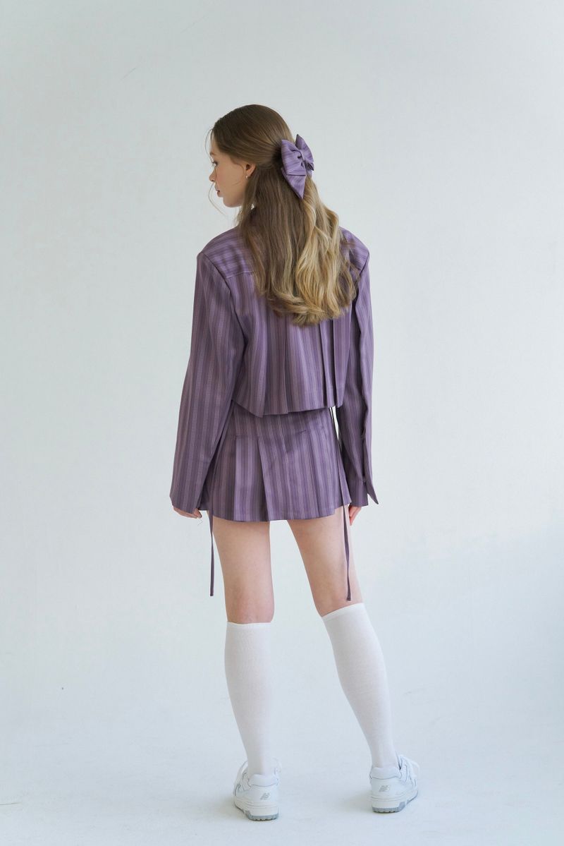 PLEATS CROP JK (PURPLE)