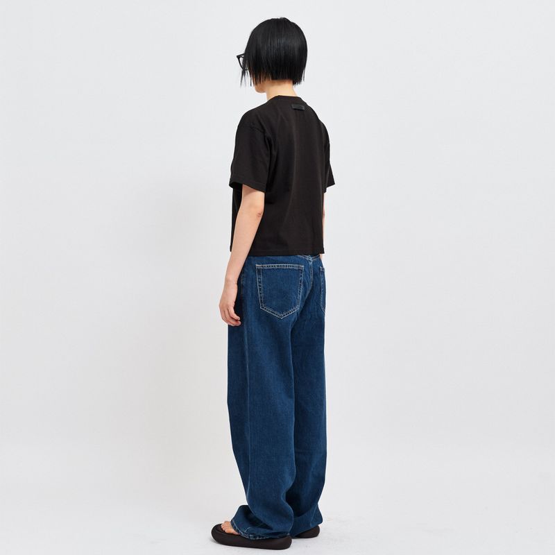 WIDE DENIM PANTS BLUE