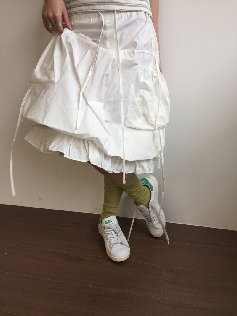 Serena Balloon Midi Skirt (3color)