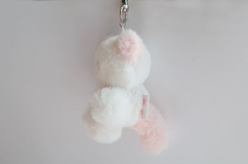 cotton candy cat keyring