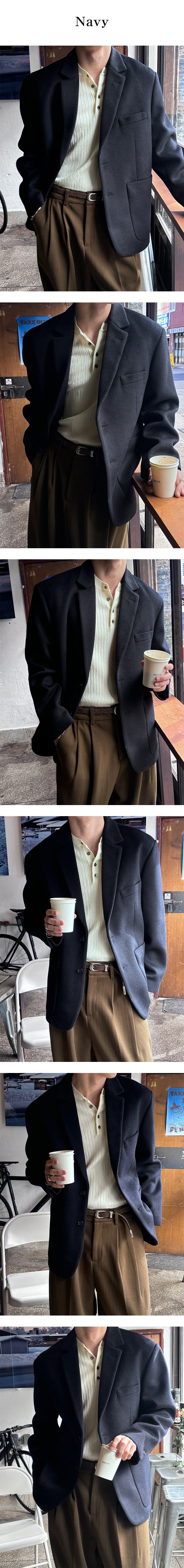 [Wool 80] Wool overfit blazer(3color)