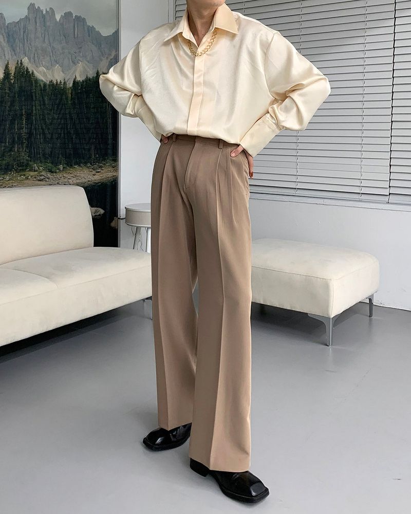 90's Meredith Twotuck Wide Slacks (3 colors)
