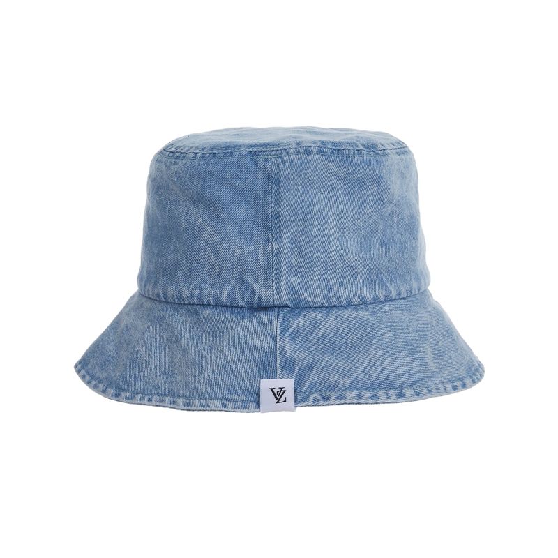 Stone wash denim bucket hat Light indigo