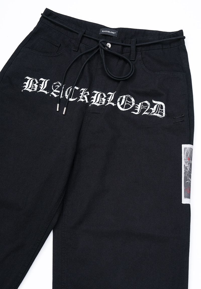 BBD No Sympathy Wide Cotton Pants (Black)