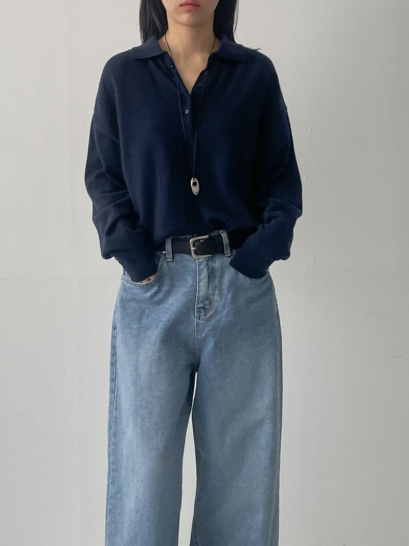 132 High-Waist Wide Denim Pants