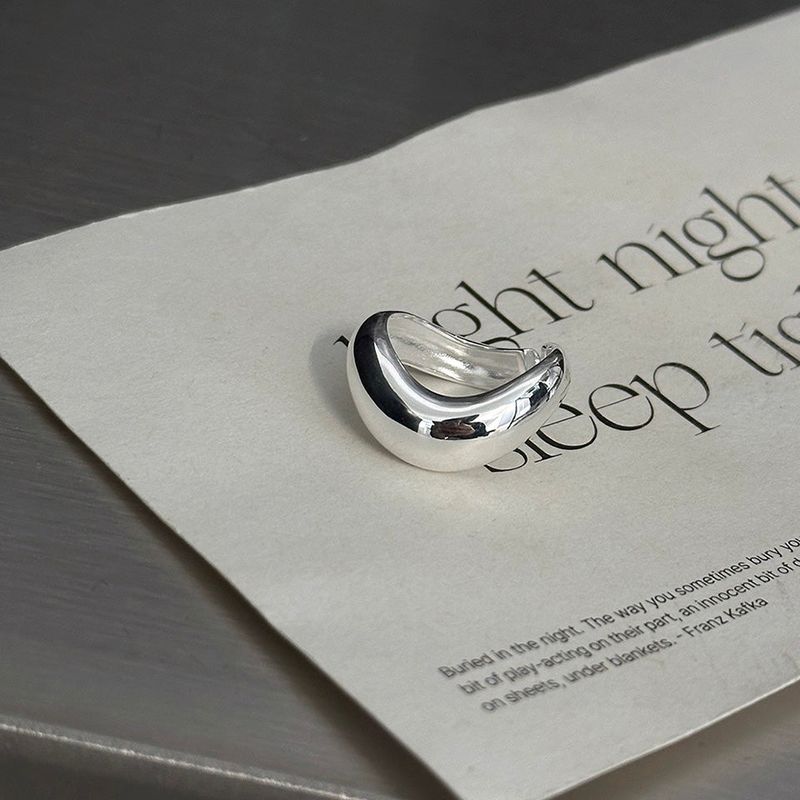 [925silver] Heavy wave ring