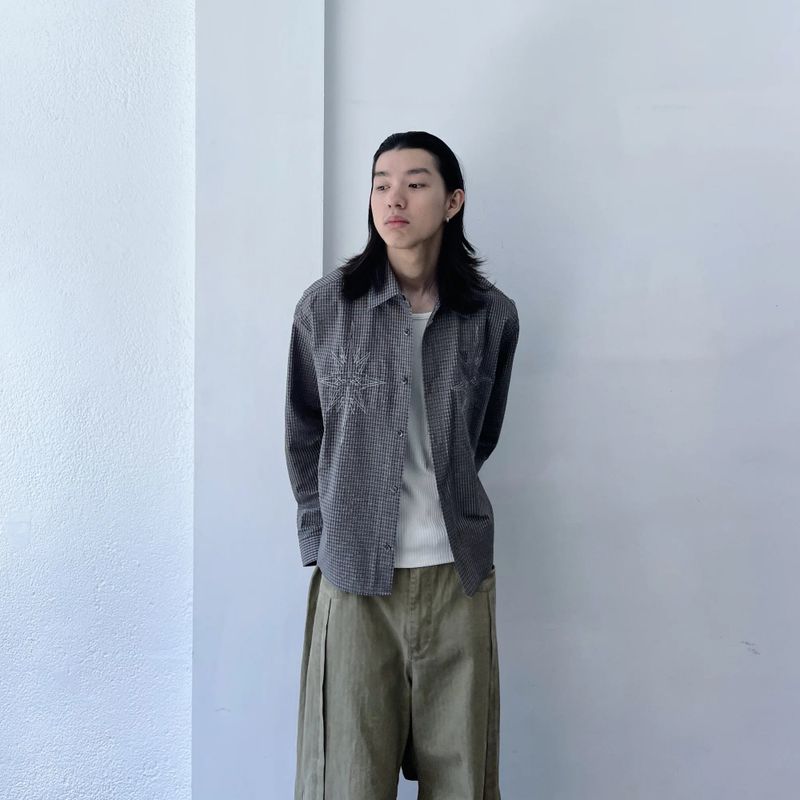 Tarburst Embroidered Check Shirt