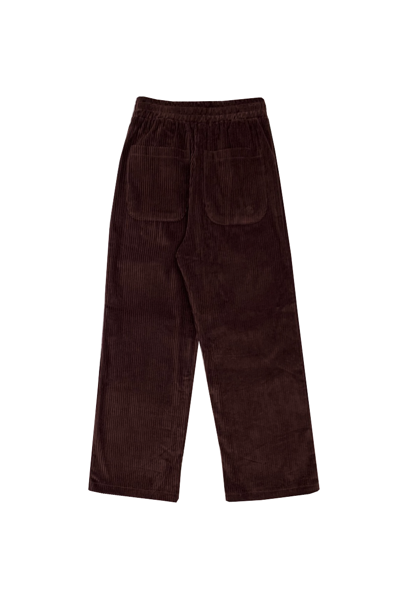Corduroy Pintuck Band Pants (brown)