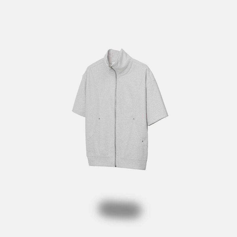 Comet Short-Sleeve Knit Zip-Up (6 Colors)