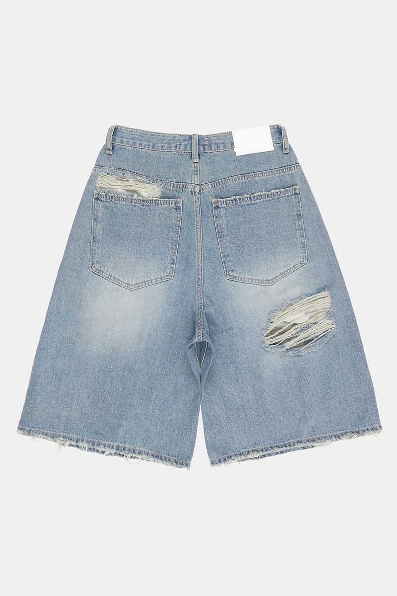 Anaheim distressed bermuda denim pants