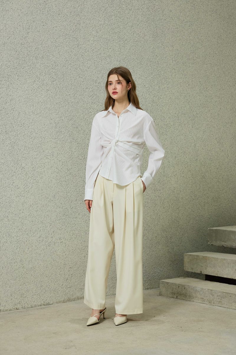 TOMO WIDE SLACKS / IVORY