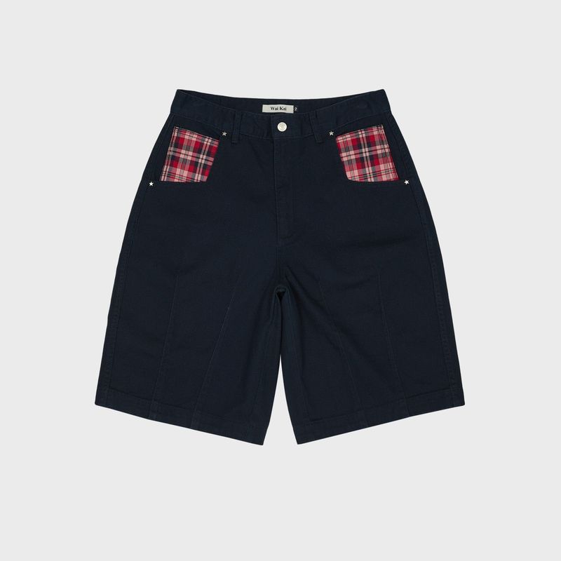 Check Applique Half Pants