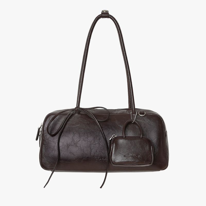 TWIN BAGUETTE BAG (DEEP BROWN)