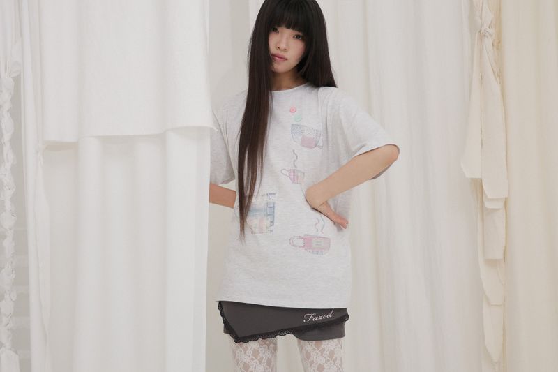 APRON MICRO PANTS / GREY
