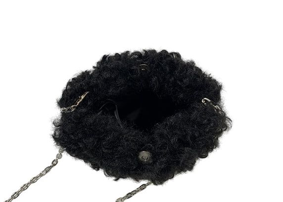 Fanta Mini Fur Belt Chain Cross Bag
