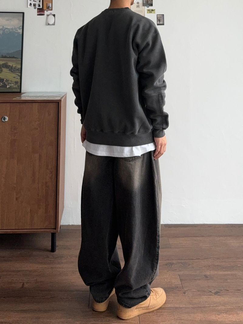 Natural balloon denim pants (3color)