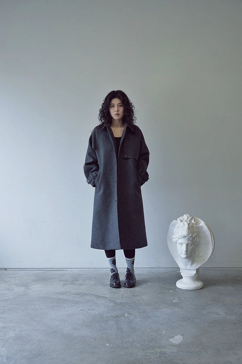 PURE-WOOL 90 BALMACAAN COAT (Charcoal)