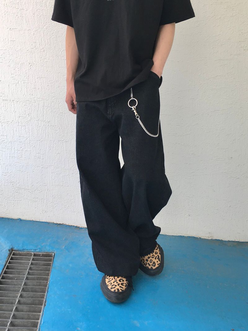 A-N Basic Wide Denim Pants 2C