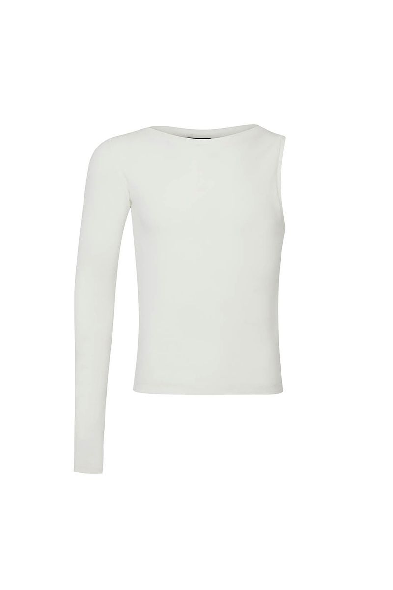 JIMINLEE(ジミンリ)の「ONE SLEEVE BASIC T-SHIRT WHITE(Tops)」