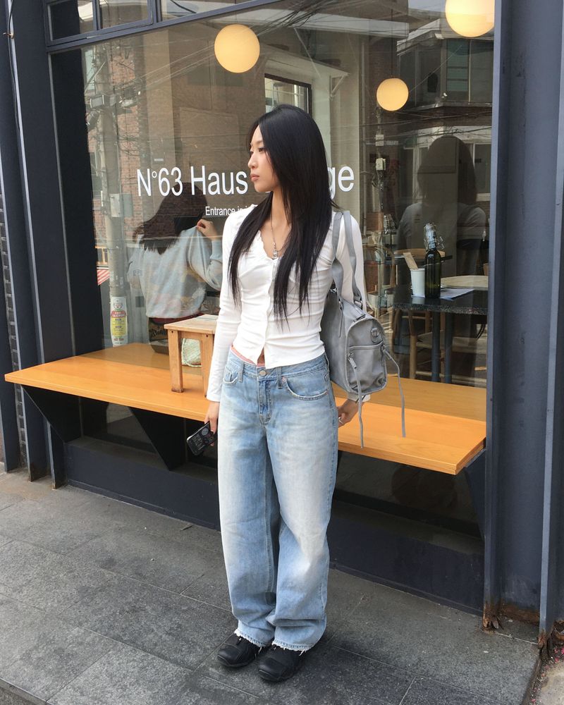 V neck frill cardigan