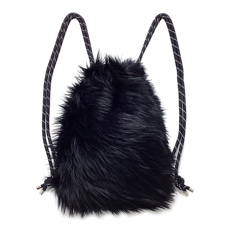 Ribbon Gym Sack [Black Fur]