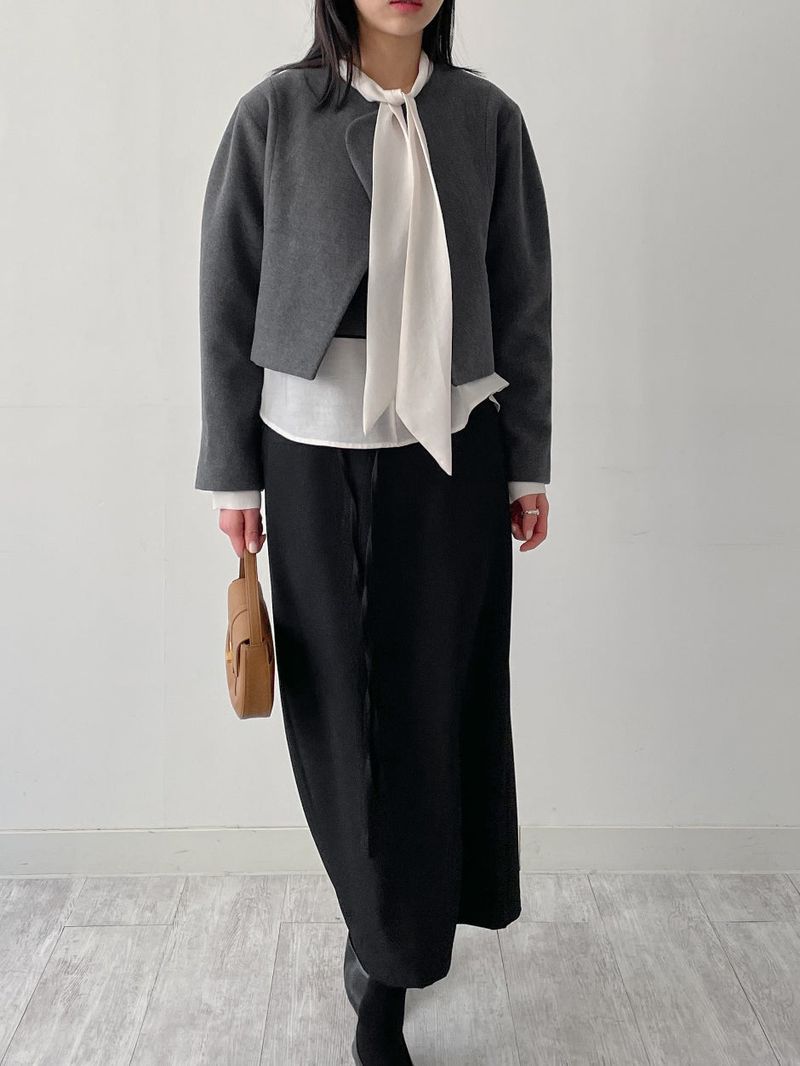 Barrier Balloon No Collar Short Jacket