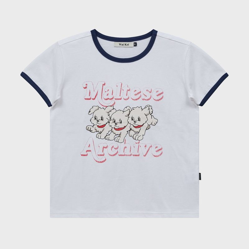 WaiKei(ワイケイ)の「Maltese Archive Ringer Half Sleeve T-shirt Ver.2(Tops)」