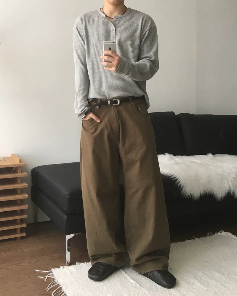 アンティークウォッシュドカーブドパンツ