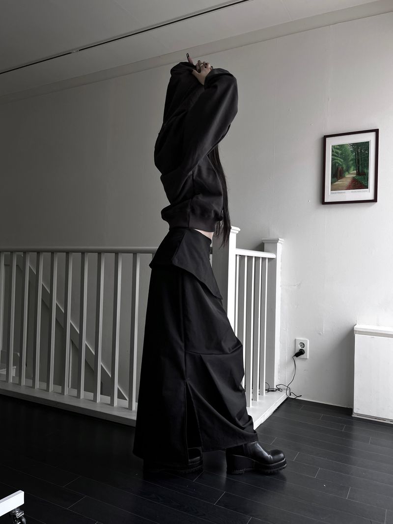 [set] from wrap long skirt (2color)