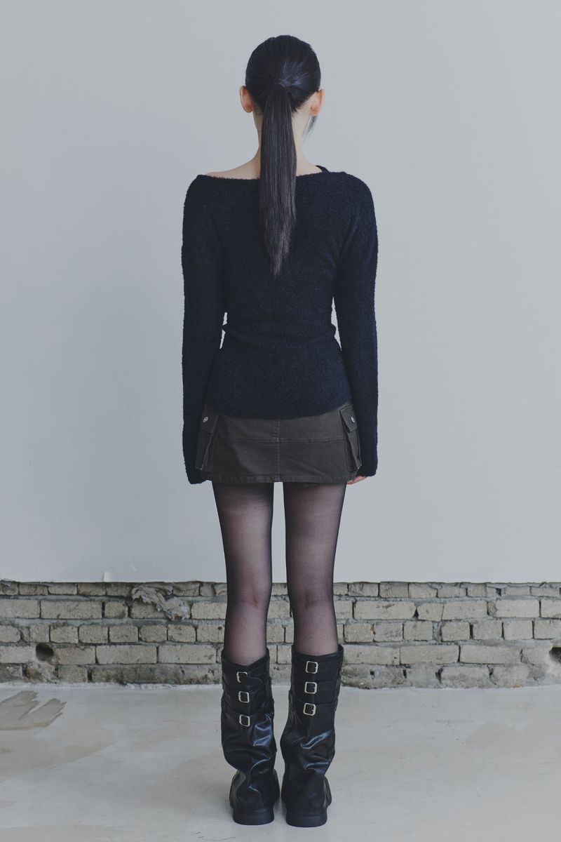 RUBY HOOK OVER KNIT black